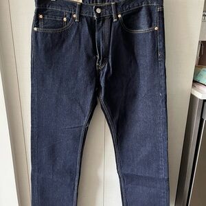 Levi's 505 Men's Straight Leg Jeans 36x30 Dark Blue Indigo Wash NWT